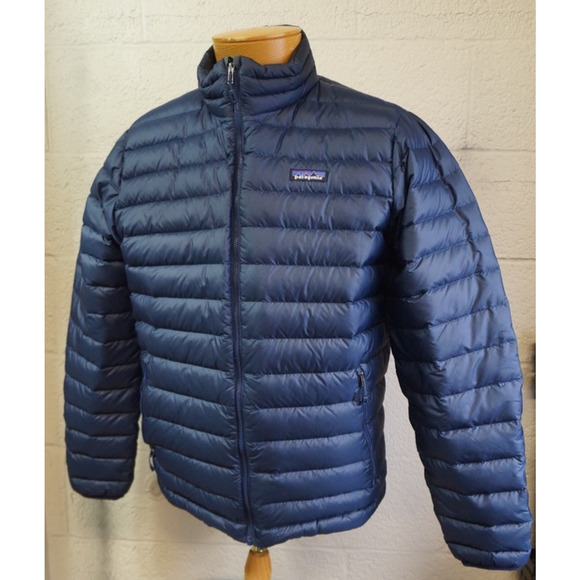 Patagonia 800 Down Sweater Jacket - Men's Medium~ $279.00 Navy Blue - Picture 1 of 8